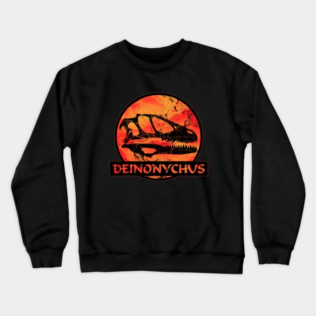 Deinonychus Crewneck Sweatshirt by NicGrayTees